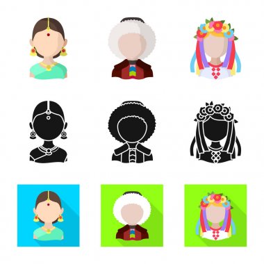 Kopyacı ve yerleşik simge vektör tasarımı. Kopyacı ve hisse senedi için kültür vektör simge kümesi.