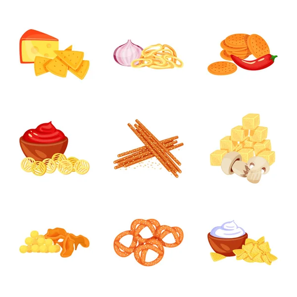 Vektordesign von Lebensmitteln und Produktkennzeichen. Sammlung von Lebensmitteln und Party-Vektor-Illustration. — Stockvektor