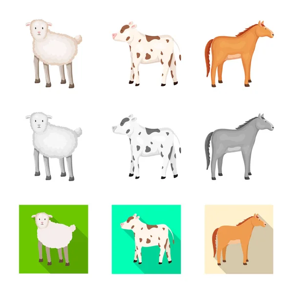 Vector illustration of breeding and kitchen  sign. Collection of breeding and organic  stock vector illustration. — Stock Vector