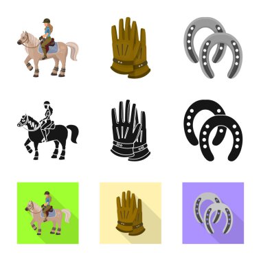 Vektör tasarım ekipman ve logo sürme. Hisse senedi için ekipman ve rekabet vektör simge kümesi.