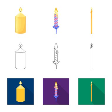 Gevşeme ve alev logosu yalıtılmış nesne. Gevşeme ve web için balmumu hisse senedi simgesi.