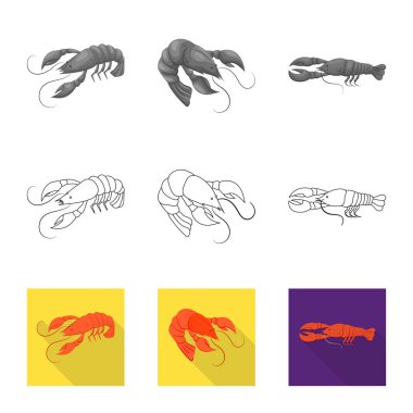 Meze ve okyanus işareti vektör Illustration. Meze koleksiyonu ve hisse senedi için incelik vektör simgesi.