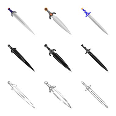 Oyun ve zırh işareti vektör tasarımı. Oyun ve bıçak hisse senedi vektör çizim topluluğu.