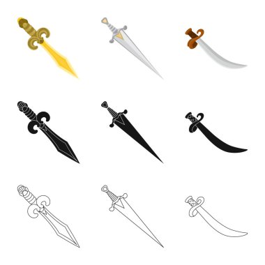 Oyun ve zırh simge vektör tasarımı. Oyun ve bıçak hisse senedi simgesi için web topluluğu.