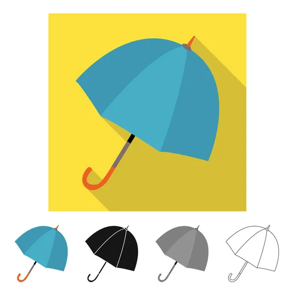Vector illustration of parasol and autumn symbol. Set of parasol and storm stock vector illustration. — Stock Vector