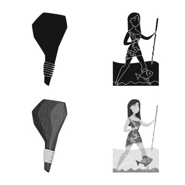 Evrim ve tarih öncesi işareti yalıtılmış nesne. Web için evrim ve geliştirme hisse senedi simgesi kümesi.