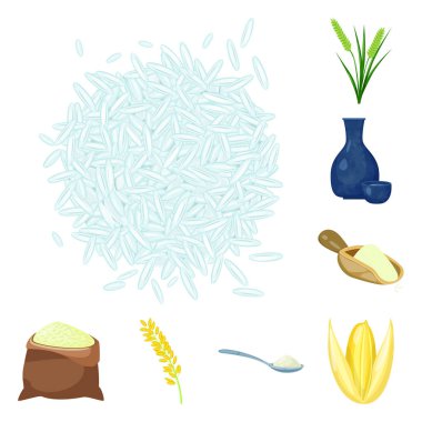 Gıda ve organik simge vektör Illustration. Gıda ve tarım hisse senedi vektör çizim.