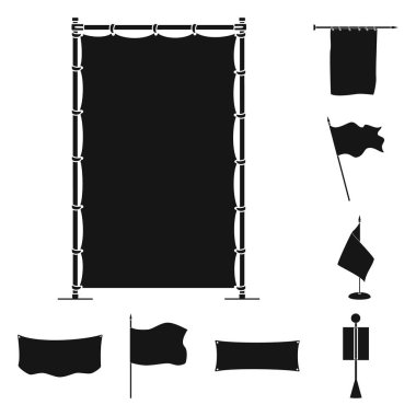 Malzeme ve medya sembolüvektör tasarımı. Web için malzeme ve tekstil stok sembolü seti.