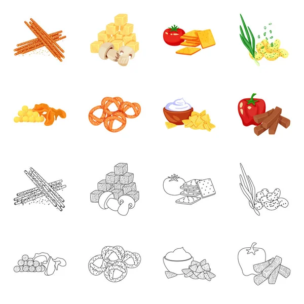 Εικονογράφηση διάνυσμα λογότυπο γεύση και seasonin. Σύνολο της γεύσης και των βιολογικών αποθεμάτων διανυσματικά εικονογράφηση. — Διανυσματικό Αρχείο
