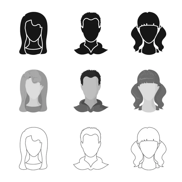 Geïsoleerde object van professional en foto ondertekenen. Set van professional en vector profielpictogram voor voorraad. — Stockvector