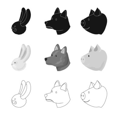 Tarım ve logo üreme izole nesne. Tarım ve hisse senedi için organik vektör simge kümesi.