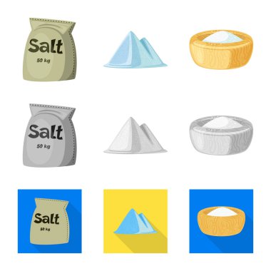 Pişirme ve deniz logo vektör tasarımı. Pişirme ve pişirme web için hisse senedi simgesi toplama.