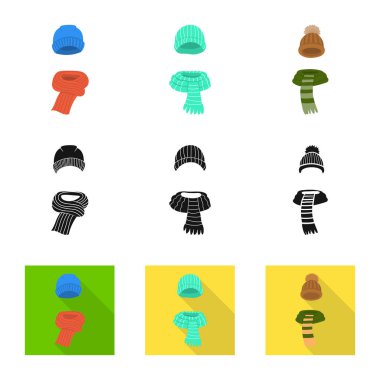 Giysi ve doku yalıtılmış nesne simgesi. Giysi koleksiyonu ve web için hava durumu hisse senedi simgesi.