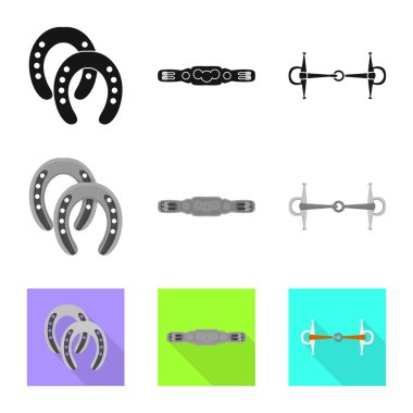 Ekipman ve Binicilik simge vektör Illustration. Ekipman ve rekabet hisse senedi simgesi için web topluluğu.