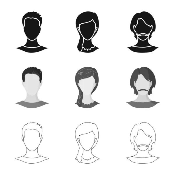 Isolated object of professional and photo icon. Collection of professional and profile vector icon for stock. — Stock Vector