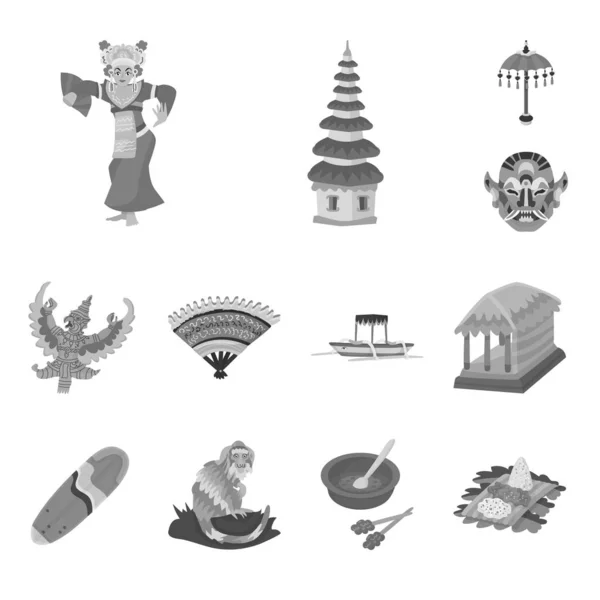 Ilustración vectorial de icono asiático y geográfico. Colección de asiático y turismo vector icono para stock . — Vector de stock