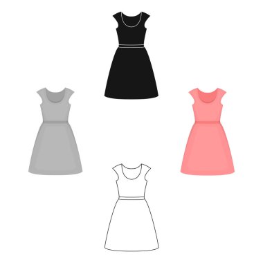 Web ve mobil için vektör çizim simgesini elbise