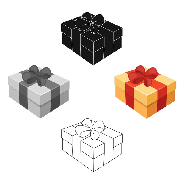 Geschenk und Verpackung Cartoon-Symbole im Set Sammlung für design.bunte Verpackung Vektor Symbol Stock Web-Illustration. — Stockvektor