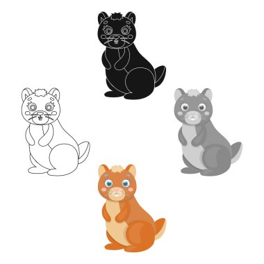 Kanguru, çizgi filmdeki tek ikon, siyah tarzı. Kanguru, vektör sembolü stok illüstrasyon web.