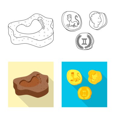 Hikaye ve öğeleri simge vektör Illustration. Hikaye ve öznitelikleri hisse senedi vektör çizim topluluğu.