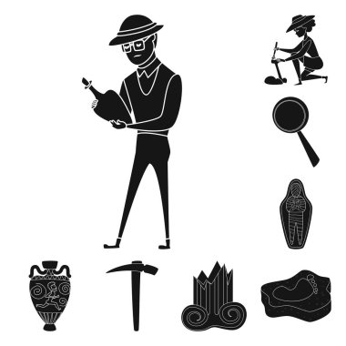 Vektör tasarım Müzesi ve öznitelikleri sembolü. Müze ve web için tarihsel hisse senedi simgesi toplama.