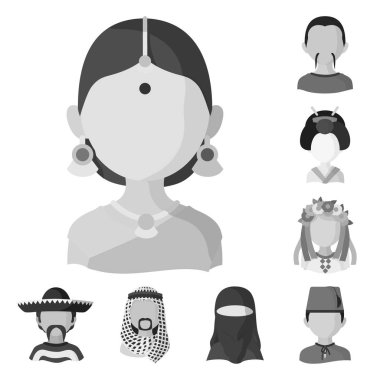 İnsan ve kültür simge vektör tasarımı. Hisse senedi için kişi ve yarış vektör simge topluluğu.