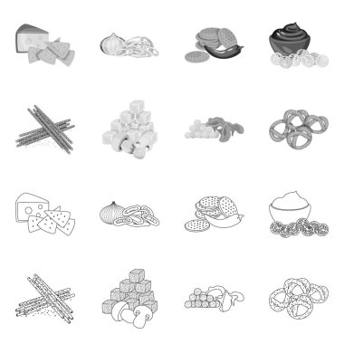 Tat ve daiç simge vektör Illustration. Tat ve web için organik hisse senedi simgesi toplama.