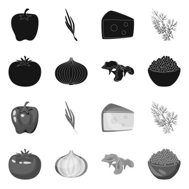 Tat ve ürün logosu yalıtılmış nesne. Tat ve hisse senedi simgesi web için pişirme.