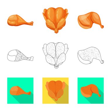 Ürün ve kümes hayvanları simge vektör Illustration. Ürün ve tarım hisse senedi simgesi için web topluluğu.