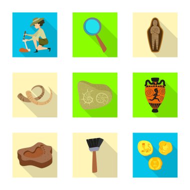 Hikaye ve öğeleri simge vektör Illustration. Hisse senedi için hikaye ve öznitelikleri vektör simge kümesi.