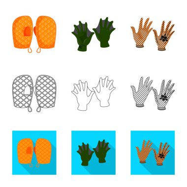 Siluet ve güvenlik logo vektör Illustration. Siluet ve konfor hisse senedi simgesi için web topluluğu.