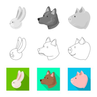 Tarım ve Hayvancılık simge vektör Illustration. Tarım ve organik hisse senedi vektör çizim koleksiyonu.