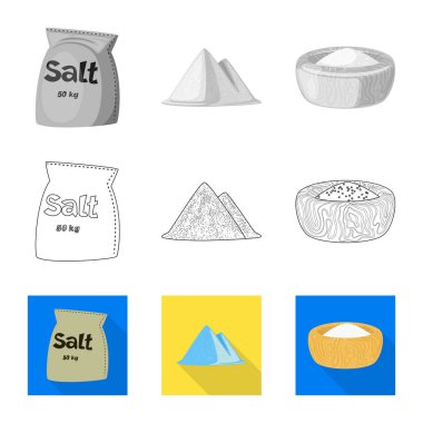 Pişirme ve deniz simge vektör Illustration. Pişirme ve pişirme web için hisse senedi simgesi toplama.