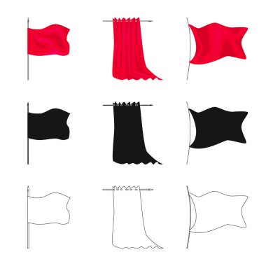 Doku ve sunum işareti vektör Illustration. Web için doku ve medya hisse senedi simgesi kümesi.