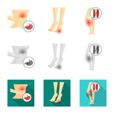 Hastane ve işleme logo vektör çizimi. Hastane ve yardım hisse senedi simgesi için web topluluğu.
