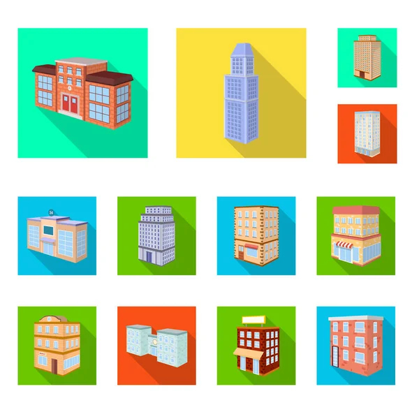 Векторная иллюстрация строительной и строительной иконы. Набор векторных значков строительства и недвижимости для склада . — стоковый вектор