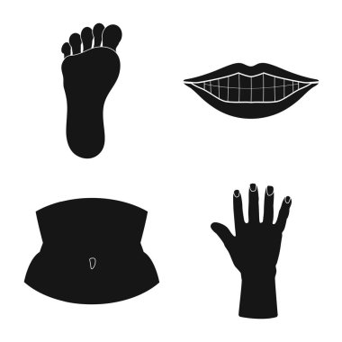 Vücut ve bölümü simge vektör Illustration. Vücut ve anatomi hisse senedi simgesi için web topluluğu.