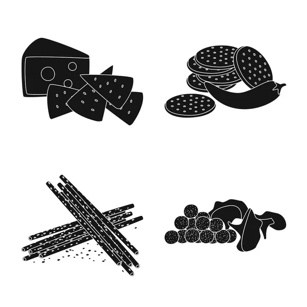 Madde ve organik logo vektör illüstrasyon. Web için bileşen ve ürün stok sembolü kümesi.