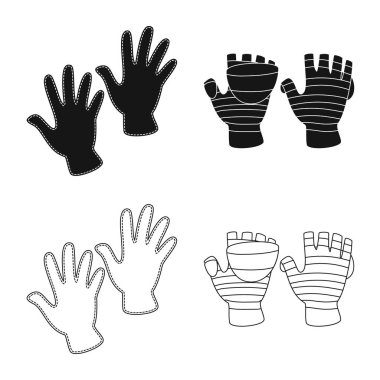 Siluet ve emanet simge vektör tasarımı. Siluet ve konfor hisse senedi vektör çizim seti.