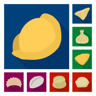 Ürünler ve pişirme simge vektör Illustration. Ürünler ve hisse senedi için meze vektör simge kümesi.