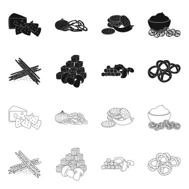 Tat ve daiç logo vektör Illustration. Tat ve web için organik hisse senedi simgesi toplama.