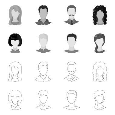 Profesyonel ve fotoğraf simge yalıtılmış nesne. Profesyonel kümesi ve hisse senedi için profil vektör simgesi.