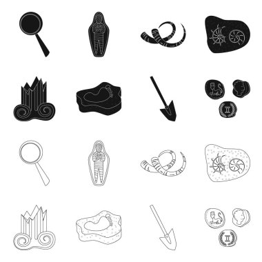 Hikaye ve öğeleri simge vektör Illustration. Hisse senedi için hikaye ve öznitelikleri vektör simge kümesi.