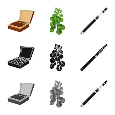 Çöp tasarımını vektör ve simge durdurmak. Çöp ve alışkanlık hisse senedi vektör çizim seti.