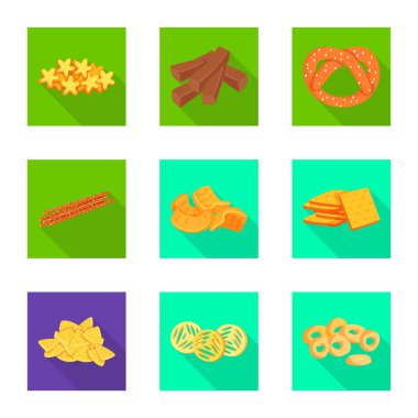 Vektör illüstrasyon işareti bar ve Oktoberfest. Oktoberfest ve web için hisse senedi simgesi yemek koleksiyonu.