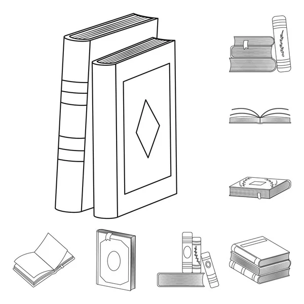 Progettazione vettoriale del segno di studio e letteratura. Set di icone vettoriali di studio e di origine per stock . — Vettoriale Stock