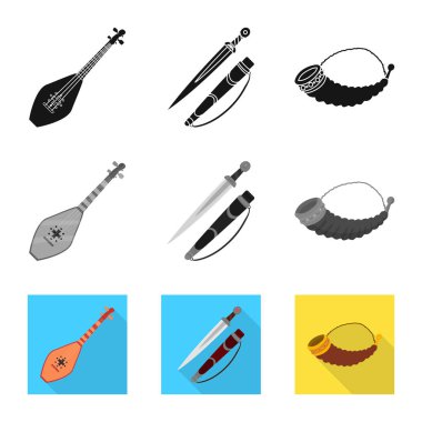 Kültür ve gezi işareti vektör tasarımı. Web için kültür ve özgünlük hisse senedi simgesi kümesi.