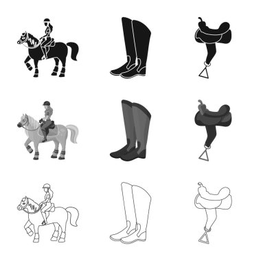 Vektör tasarım ekipman ve iz sürme. Web için ekipman ve rekabet hisse senedi simgesi kümesi.