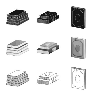 Eğitim ve kapak simge vektör tasarımı. Eğitim ve kitabevi hisse senedi vektör çizim.