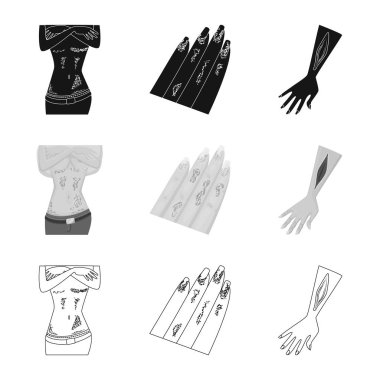 Tıp vektör çizim ve ağrı logosu. Hastalık hisse senedi vektör çizim ve tıp topluluğu.